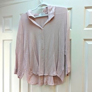 Aritzia pink blouse